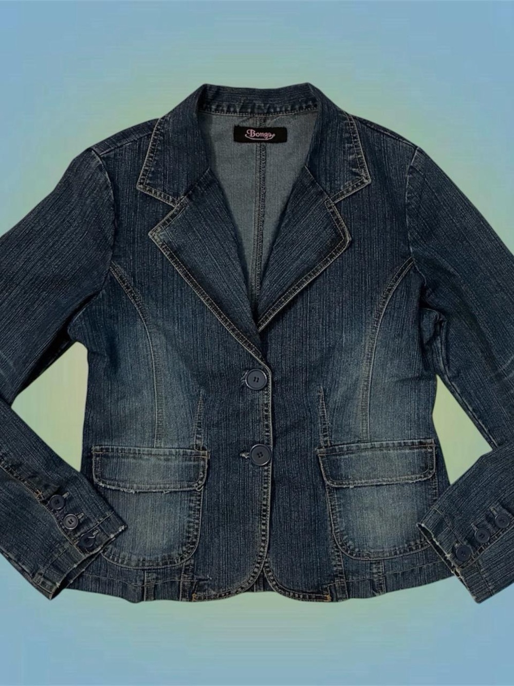 BONGO Dark Blue Denim Blazer Jacket
